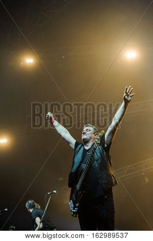 NOVI SAD, SERBIA - DECEMBER 10TH: PUNK BAND GOBLINI PERFORMING ON KONCERT GODINE 2016, IN NOVI SAD, SERBIA