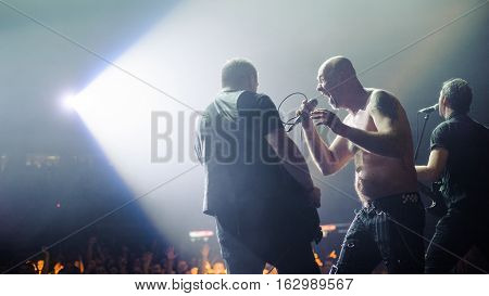 NOVI SAD, SERBIA - DECEMBER 10TH: PUNK BAND GOBLINI PERFORMING ON KONCERT GODINE 2016, IN NOVI SAD, SERBIA