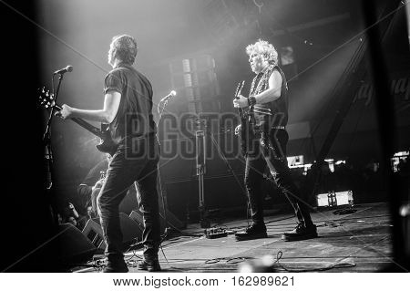 NOVI SAD, SERBIA - DECEMBER 10TH: PUNK BAND GOBLINI PERFORMING ON KONCERT GODINE 2016, IN NOVI SAD, SERBIA