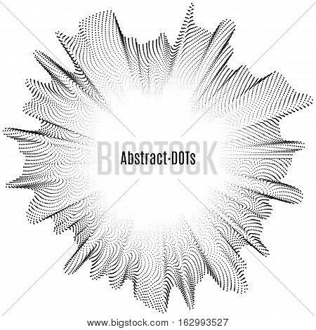 Minimalistic abstract dots background Eps 10 vector illustration for album music cover. Design element of dots with same random and noise.
