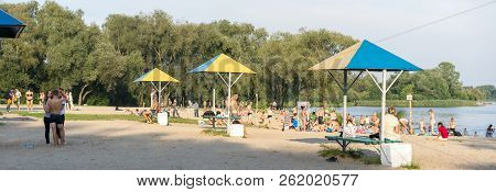 Brest, Belarus - July 30, 2018: City Beach, City Of Brest