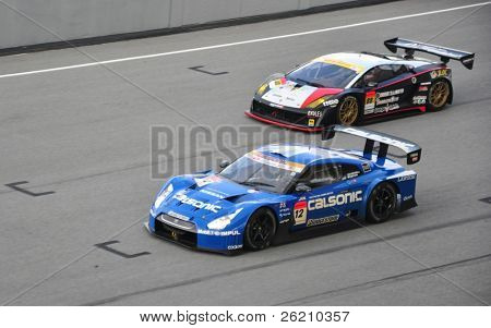 セパン - 6 月 20 日: スーパー GT ドライバー スーパー GT 国際間の位置のための戦いで