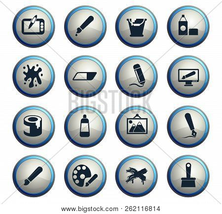 Graphic Editor Tools Icons For Web And User Interface Design