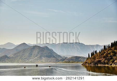 Skadar Lake. National Park. Famous Place. Montenegro. Summer