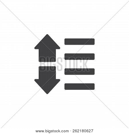 Sort Down And Up Arrows Vector Icon. Filled Flat Sign For Mobile Concept And Web Design. Sorting  Si