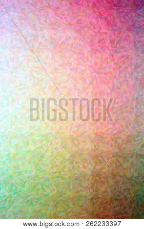 Illustration Of Green And Magenta Impressionist Pointlilism Vertical Background Digitally Generated.