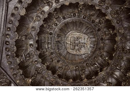 Figures On The Ceiling, Ramappa Temple, Warangal, Telangana India