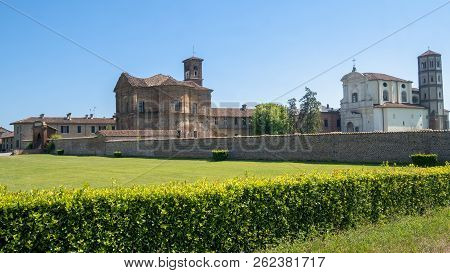 Historic Village Near Vercelli  (piedmont, Italy) Known As Principato Di Lucedio, At Summer