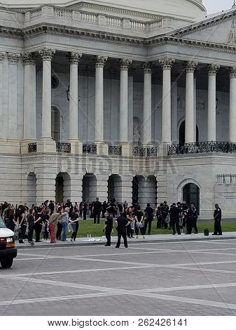 Washington, Dc - October 06, 2018: Protesters Are Arrested At The Capitol Building During The Senate