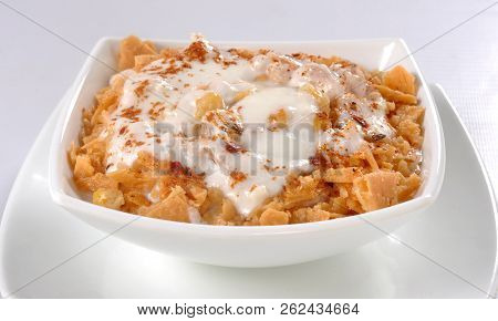 Dahi Bhallay, A Yogurt Base Deleciuos Street Snack Available With Plain Spicy, Mix Chat, Papri, Meet
