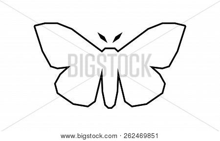 Imperial Moth, Eacles Imperialis Vector Illustration On White