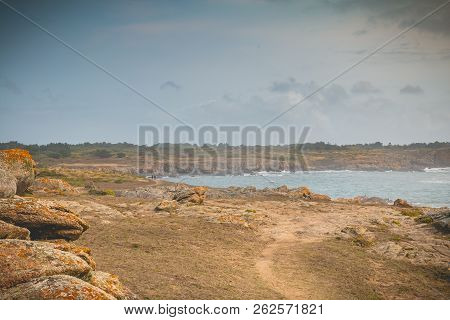 Famous Hiking Trail Gr80 On The Island Of Yeu In France