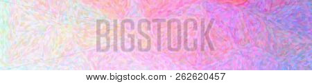 Illustration Of Red, Yellow And Purple Impressionist Pointlilism Background, Abstract Paint