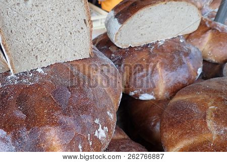 Fresh Bread At The Market