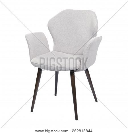 The Gray Chair Isolated On White Background