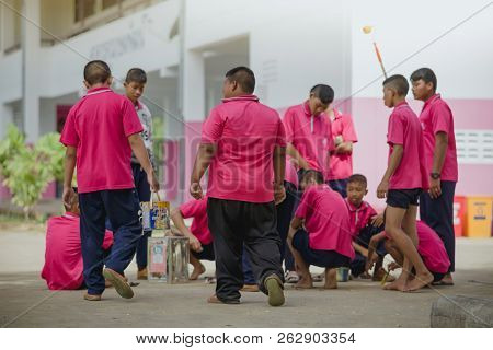 Kanchanaburi Thailand - September 20 :  Unidentified Students He