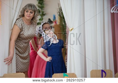 Belarus, Gomel, May 24 2018. The Kindergarten Is Central. Open Day.the Children And The Kindergarten