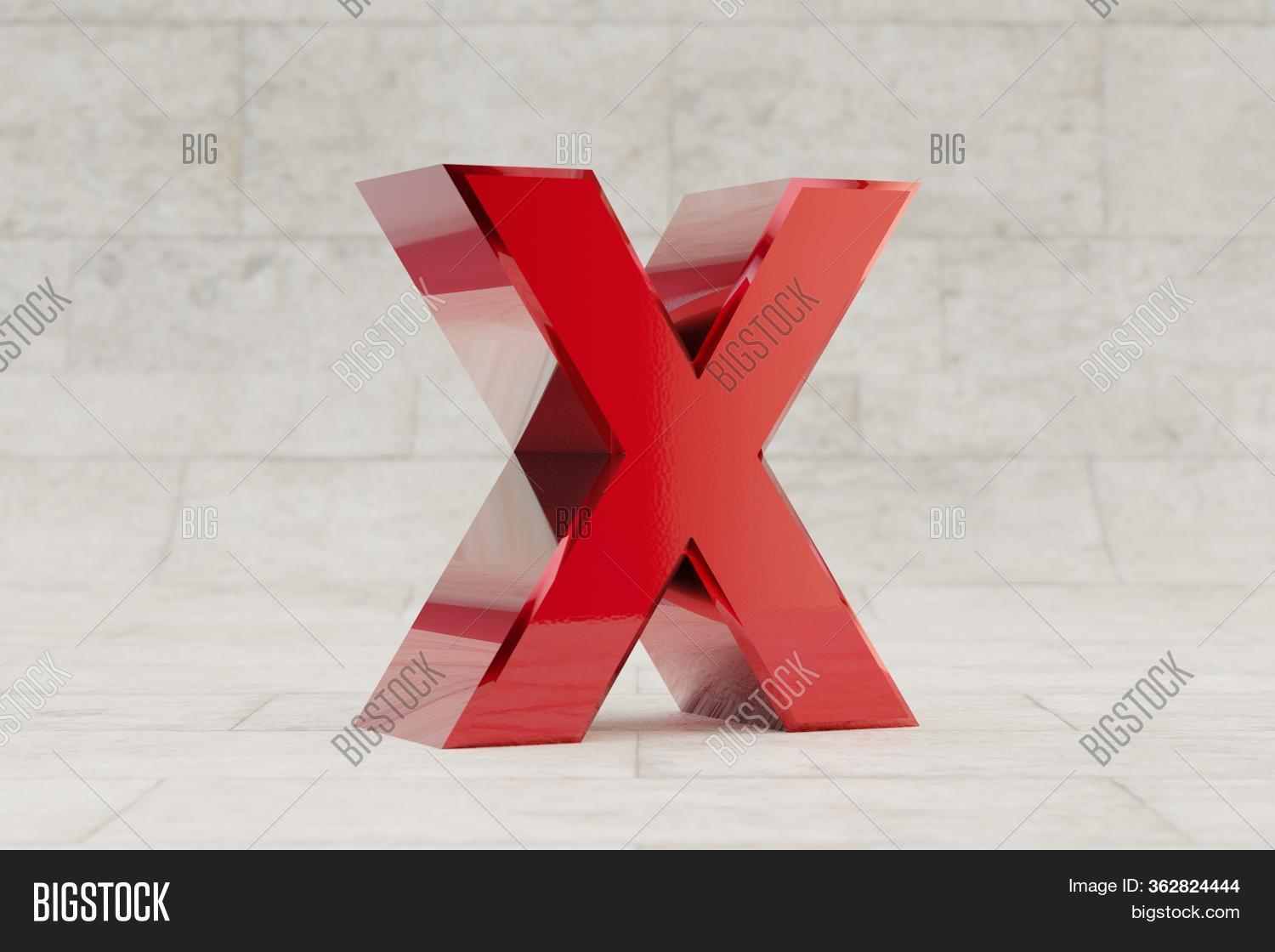 Red 3d Letter X Image & Photo (Free Trial) | Bigstock