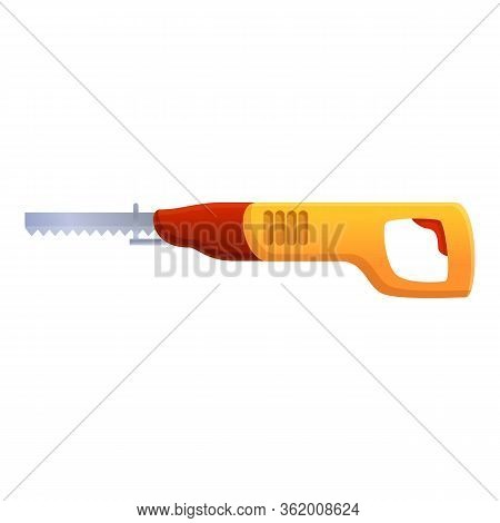 Pneumatic Saw Icon. Cartoon Of Pneumatic Saw Vector Icon For Web Design Isolated On White Background