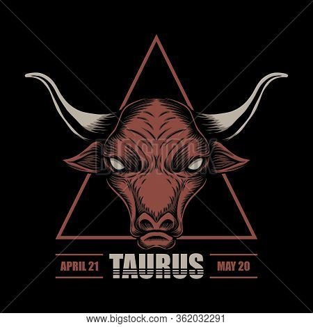 Taurus Zodiac Vector Illustration For Your Company Or Brand