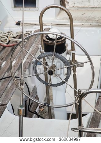 Detail Views From A Sailing Yacht In A Harbour