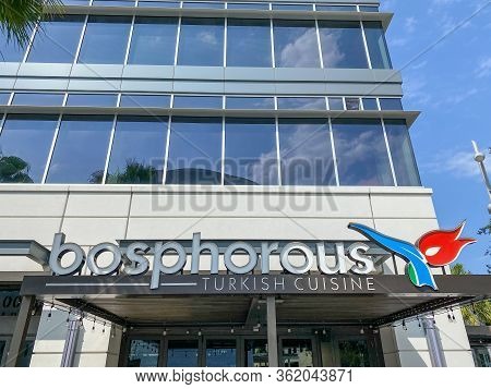 Orlando, Fl/usa-4/11/20: The Exterior Of The Turkish Bosphorous Restaurant In Laureate Park At Lake 