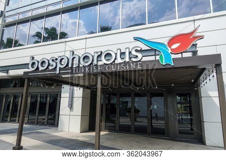 Orlando, Fl/usa-4/11/20: The Exterior Of The Turkish Bosphorous Restaurant In Laureate Park At Lake 