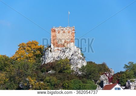 Goat Tower Kozi Hradek Rocky Dominant Of The Mikulov Skyline, South Moravia, Czech Republic, Sunny S