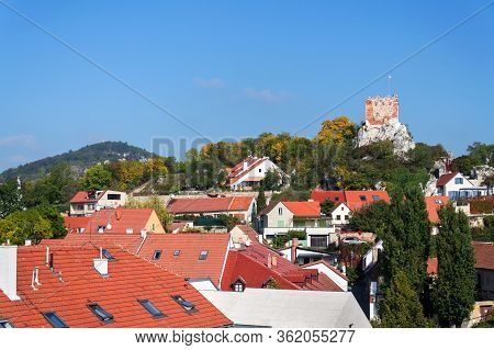 Goat Tower Kozi Hradek Rocky Dominant Of The Mikulov Skyline, South Moravia, Czech Republic, Sunny S