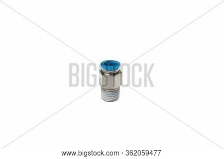 Varna, Bulgaria - March 21, 2020: Festo Pneumatic Straight Fitting For Plastic Tube To 1/4