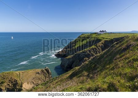 A View Of Rocks And Cliffs Near The Baily Lighthouse, Howth North Dublin