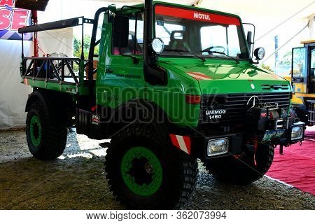 Pasay, Ph - Apr 1- Mercedes Benz Unimog 1450 Truck At Manila International Auto Show On April 1, 201