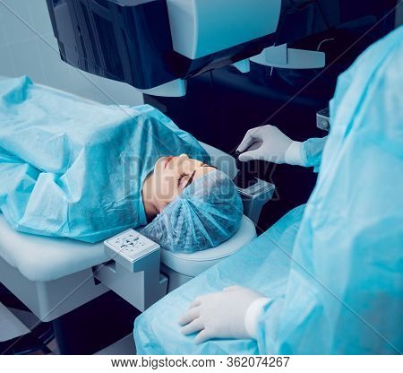 The Operation On The Eye. Cataract Surgery.