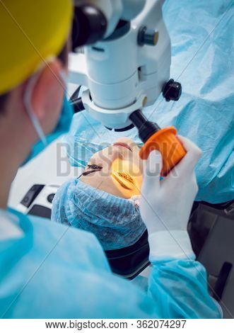 The Operation On The Eye. Cataract Surgery.