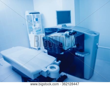 Ophthalmic Laser System In Eye Surgery Clinic. Laser Treatmnet For Myopia