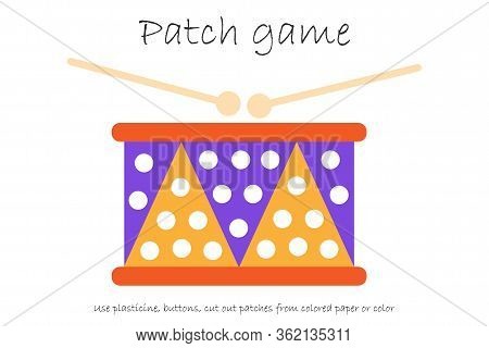 Education Patch Game Toy Drum For Children To Develop Motor Skills, Use Plasticine Patches, Buttons,