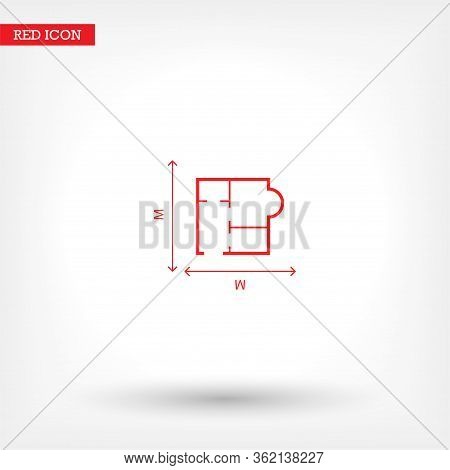 House Size Iconvector Icon , Lorem Ipsum Flat Design