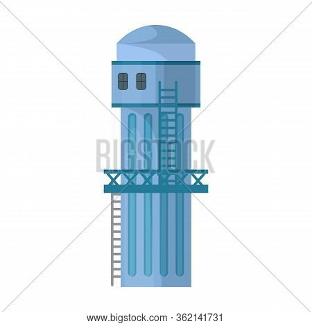 Water Tower Vector Icon.cartoon Vector Icon Isolated On White Background Water Tower.