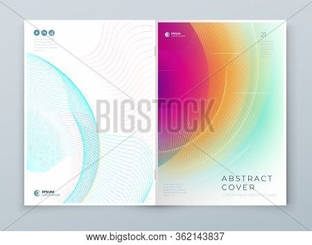 Liquid Abstract Cover Background Design. Fluid Dynamic Graphic Element For Modern Brochure, Banner, 