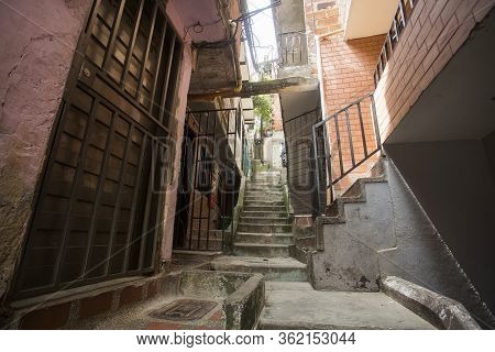 Medellín, Antioquia / Colombia - July 8, 2019. Commune 13, San Javier Is One Of The 16 Communes Of T