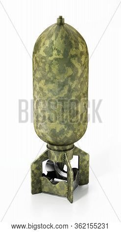 Hand Grenade Isolated On White Background. 3d Illustration.