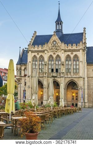 The Neo-gothic Town Hall At The Fischmarkt Square Was Built Between 1870 And 1874, Erfurt, Germany