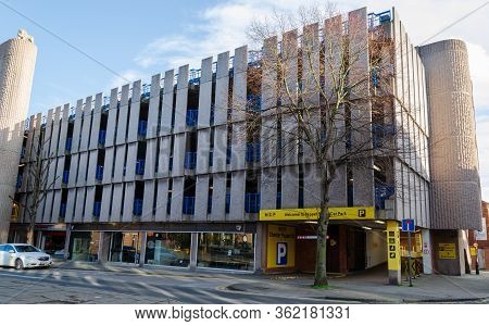 Chester, Uk: Mar 1, 2020: The Pepper Street Car Park Is Located In A Multi Storey Building Operated 