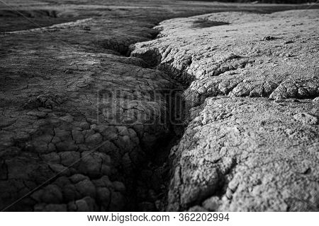 Muddy Volcanoes In Berca (paclele Mari, Buzau), Romania
