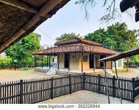 2nd October 2019, Sevagram, India- View Of The Huts And Cottages Of Mahatma Gandhis Ashram At Sevagr