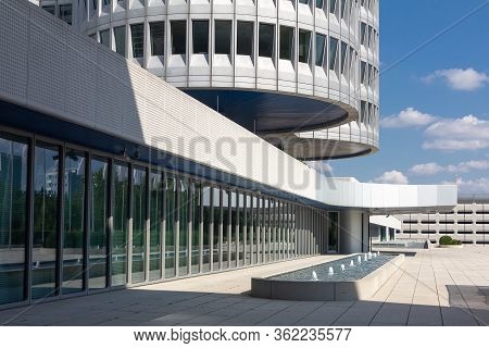 Bmw Headquarters Building. Headoffice In Munich, Germany, March 2020