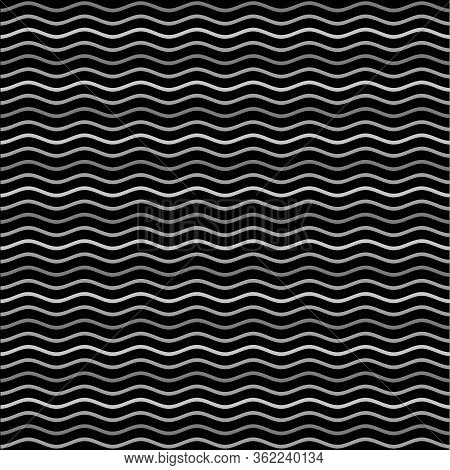 Horizontal Wave Stripes Abstract Geometric Repeat Pattern