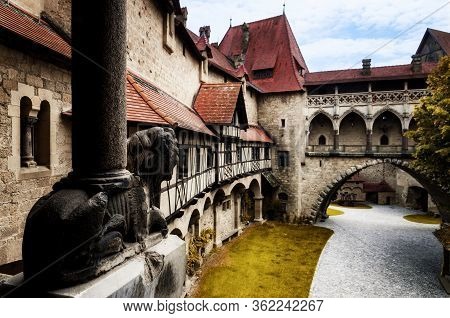 Leobendorf, Austria - May 21, 2017: Burg Kreuzenstein Castle Near Vienna (austria) On May 21, 2017. 