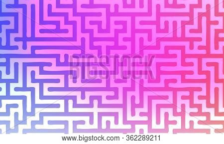 Abstract Vector Background With Gradient Colorful Maze