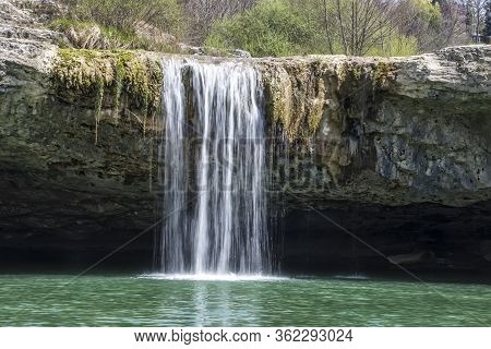 Waterfall Zarecki Krov In Springtime, Istria, Croatia